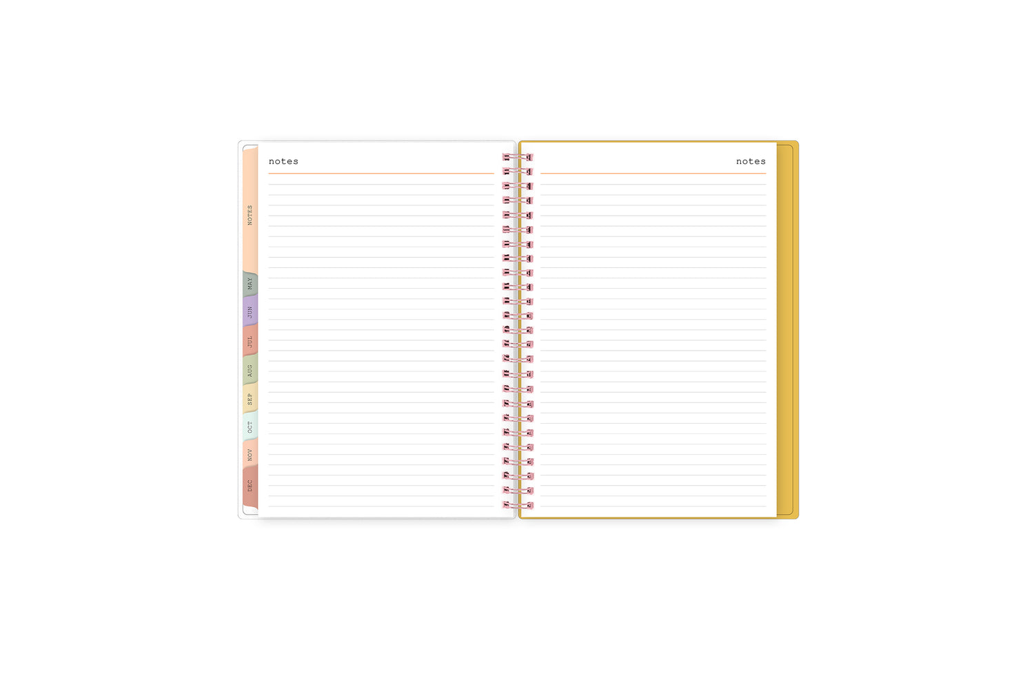 lined notes pages on this 2025 planner
