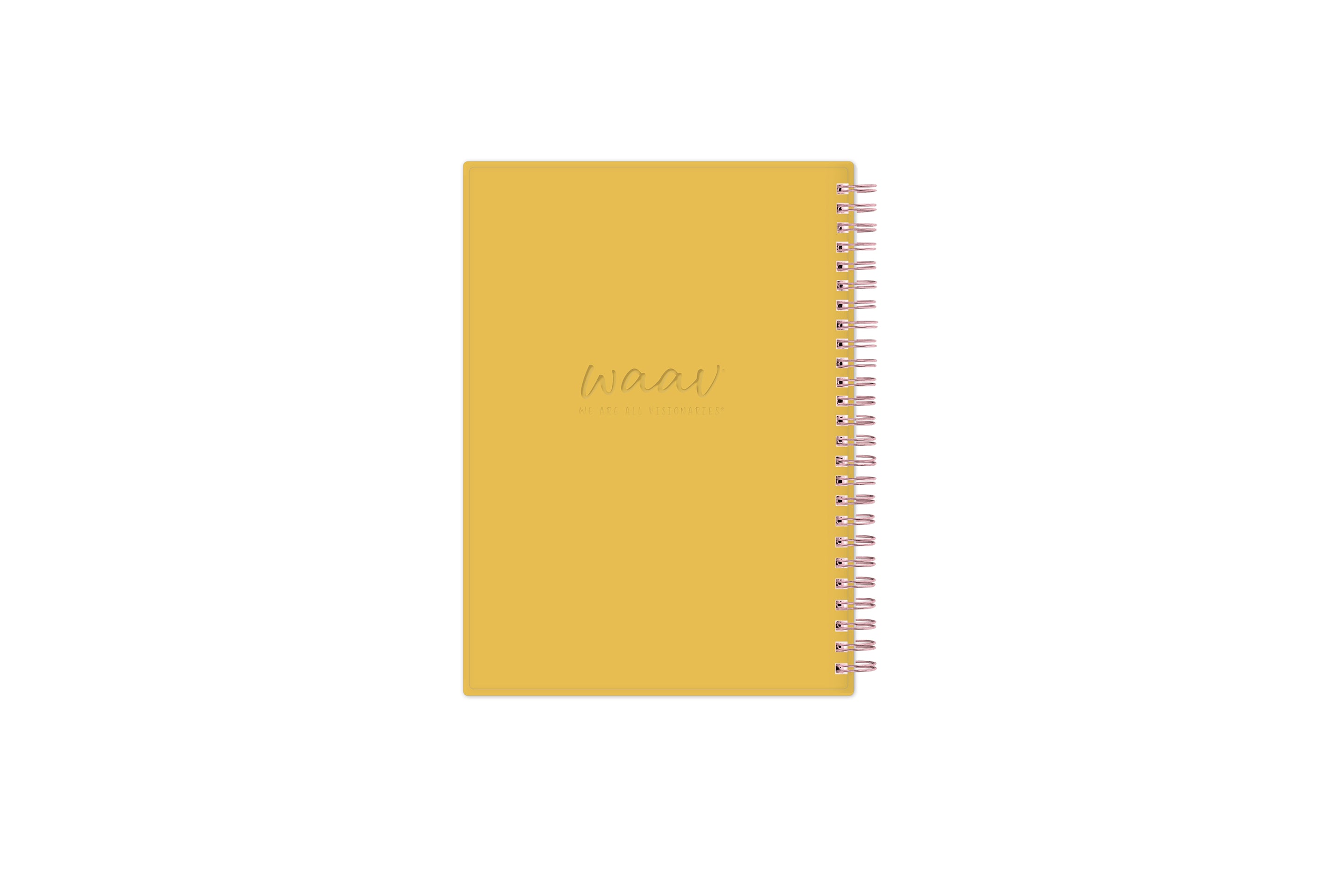 solid gold yellow back cover on this planner notes