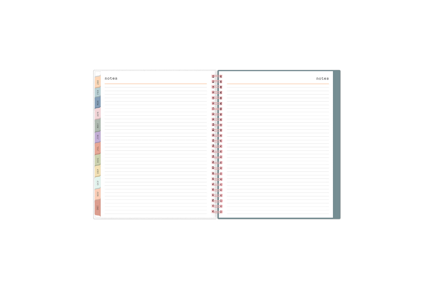 lined notes pages on this 7x9 planner