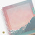 waav 7x9 planner 2025 featuring pink binding and a landscape river with mountains front cover.