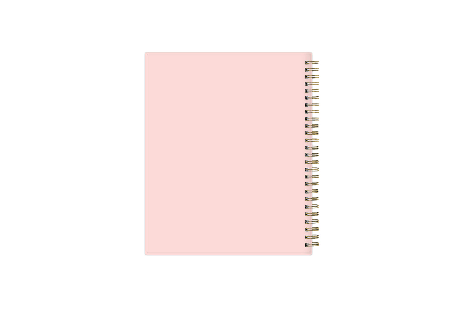 solid matte pink back cover on this 8.5x11 planner