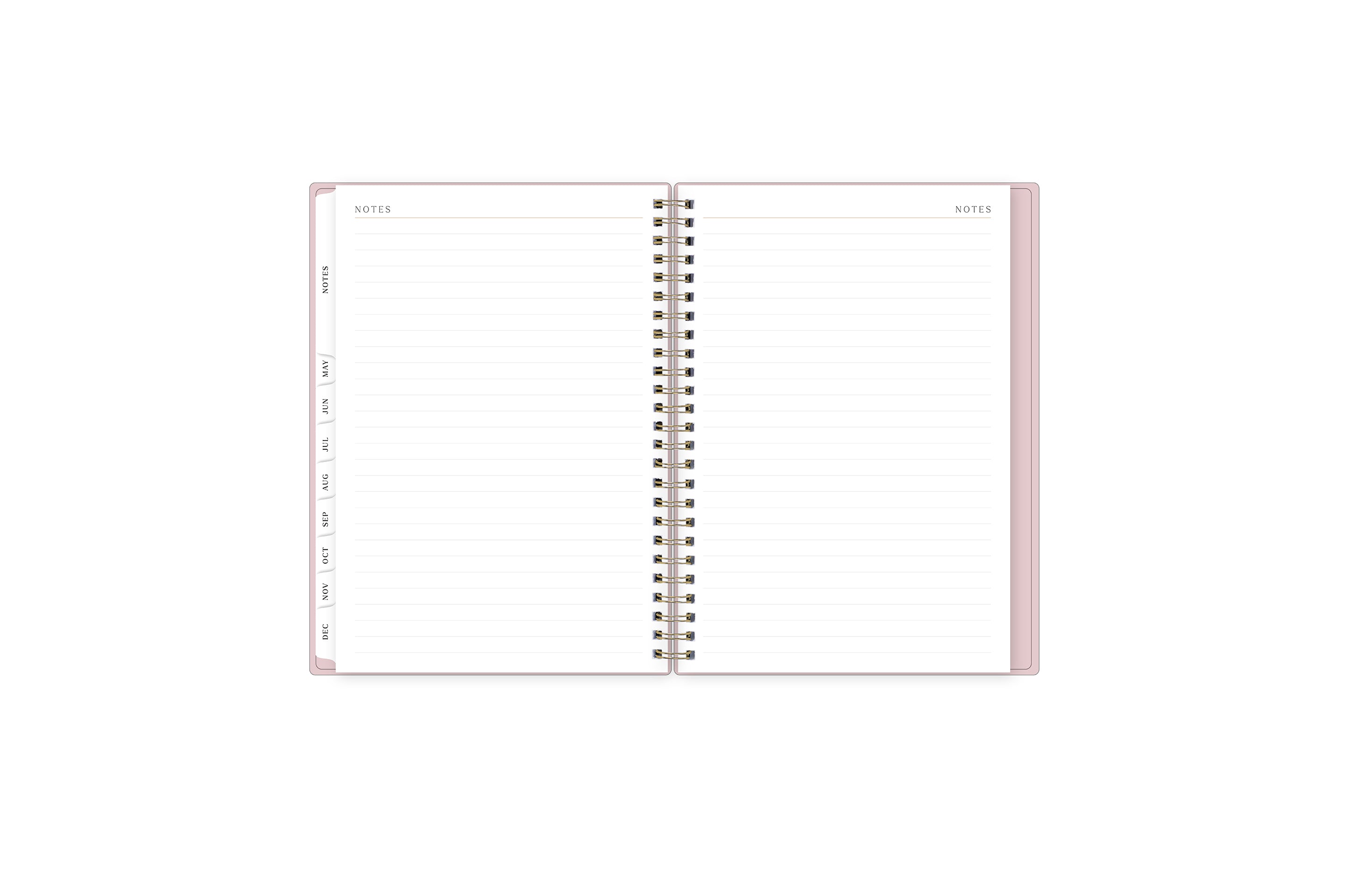 lined notes pages on this 2025 planner
