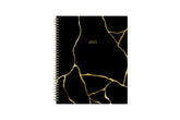 gold marble with black background front cover on this 8.5x11 planner