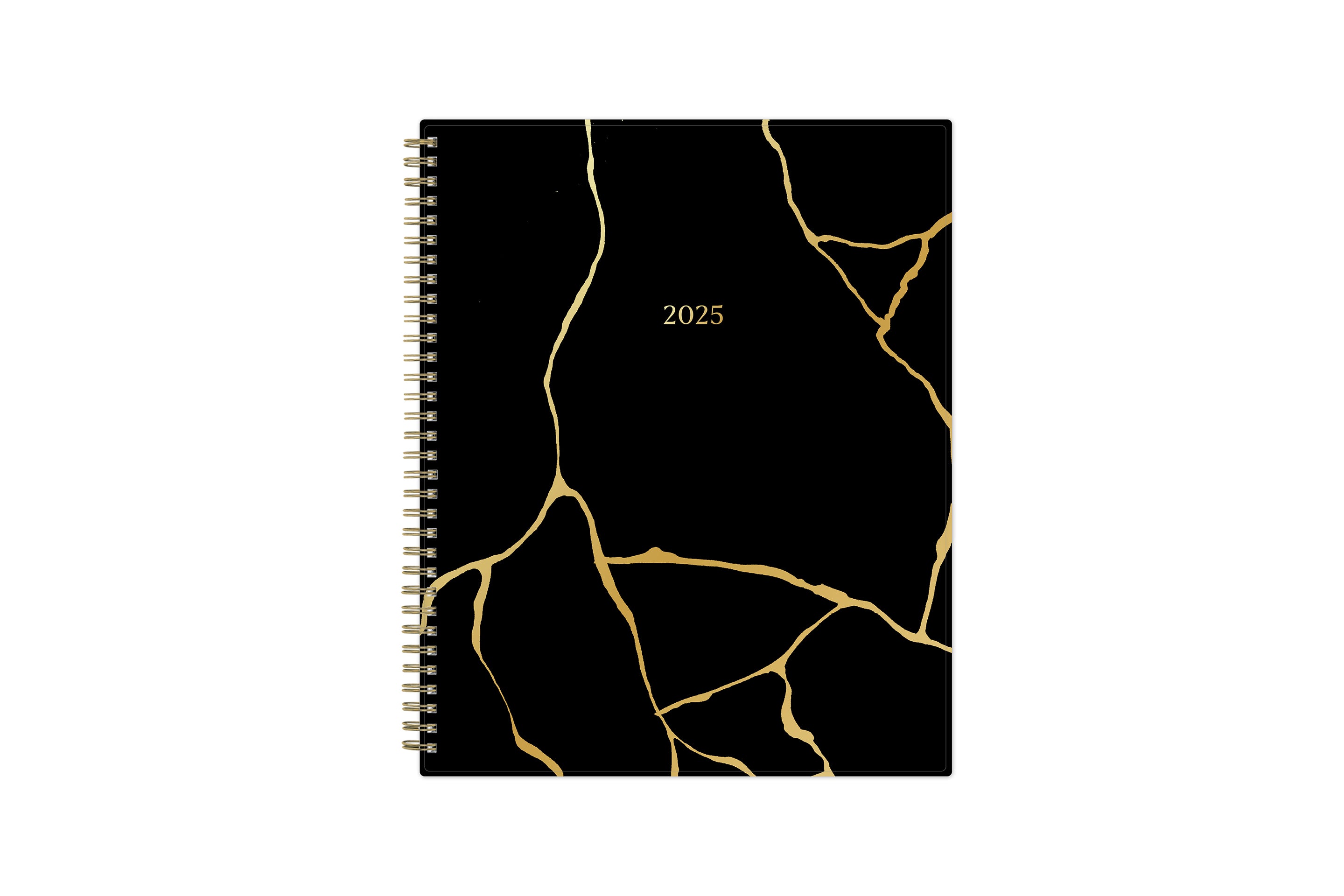 gold marble with black background front cover on this 8.5x11 planner