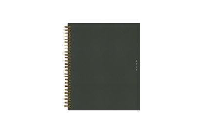 solid dark green front cover on this 2025 planner 7x9