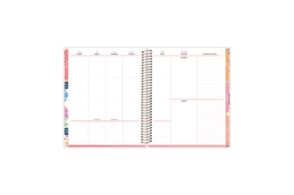 vertical weekly planning layout on this 7x9 planner January 2025 - December 2025