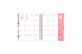 January 2025 monthly spread on this 7x9 livewell planner featuring boxes for each day, lined writing space, and reference calendars