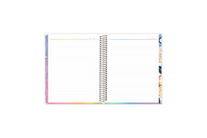 ample lined writing space on this 7x9 planner with monthly tabs January 2025 - December 2025