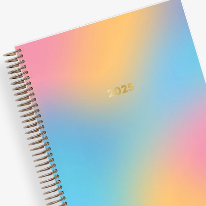 2025 rainbow front cover on this 7x9 livewell weekly planner.