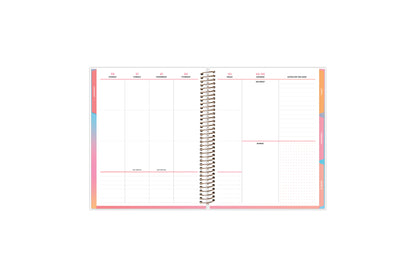 vertical weekly planning layout on this 7x9 planner January 2025 - December 2025