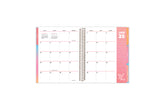 January 2025 monthly spread on this 7x9 livewell planner featuring boxes for each day, lined writing space, and reference calendars