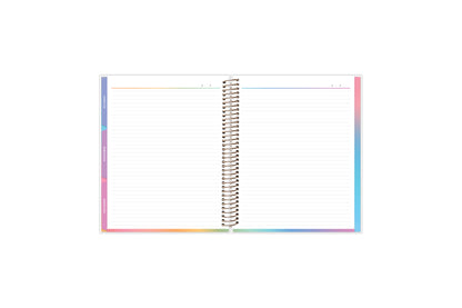 ample lined writing space on this 7x9 planner with monthly tabs January 2025 - December 2025