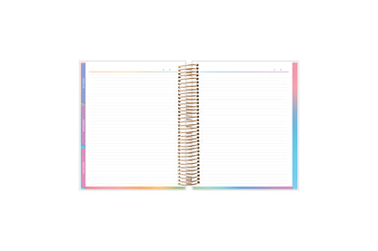 ample lined writing space on this 7x9 planner with monthly tabs January 2025 - December 2025