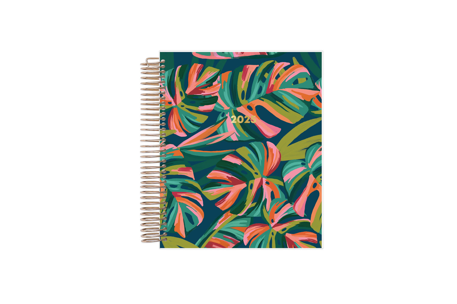 Colored Monstera plant front cover on this 7x9 livewell daily planner