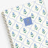 2025 floral blue and green with white background 8.5x11 planner.