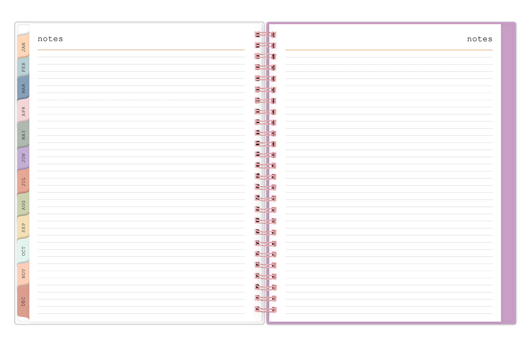 lined notes pages on this 2025 planner
