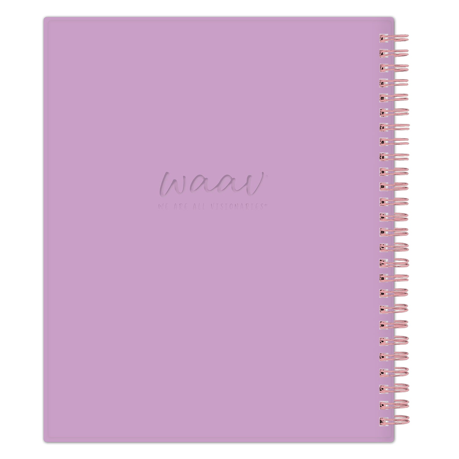 this 7x9 planner has a light purple back cover.