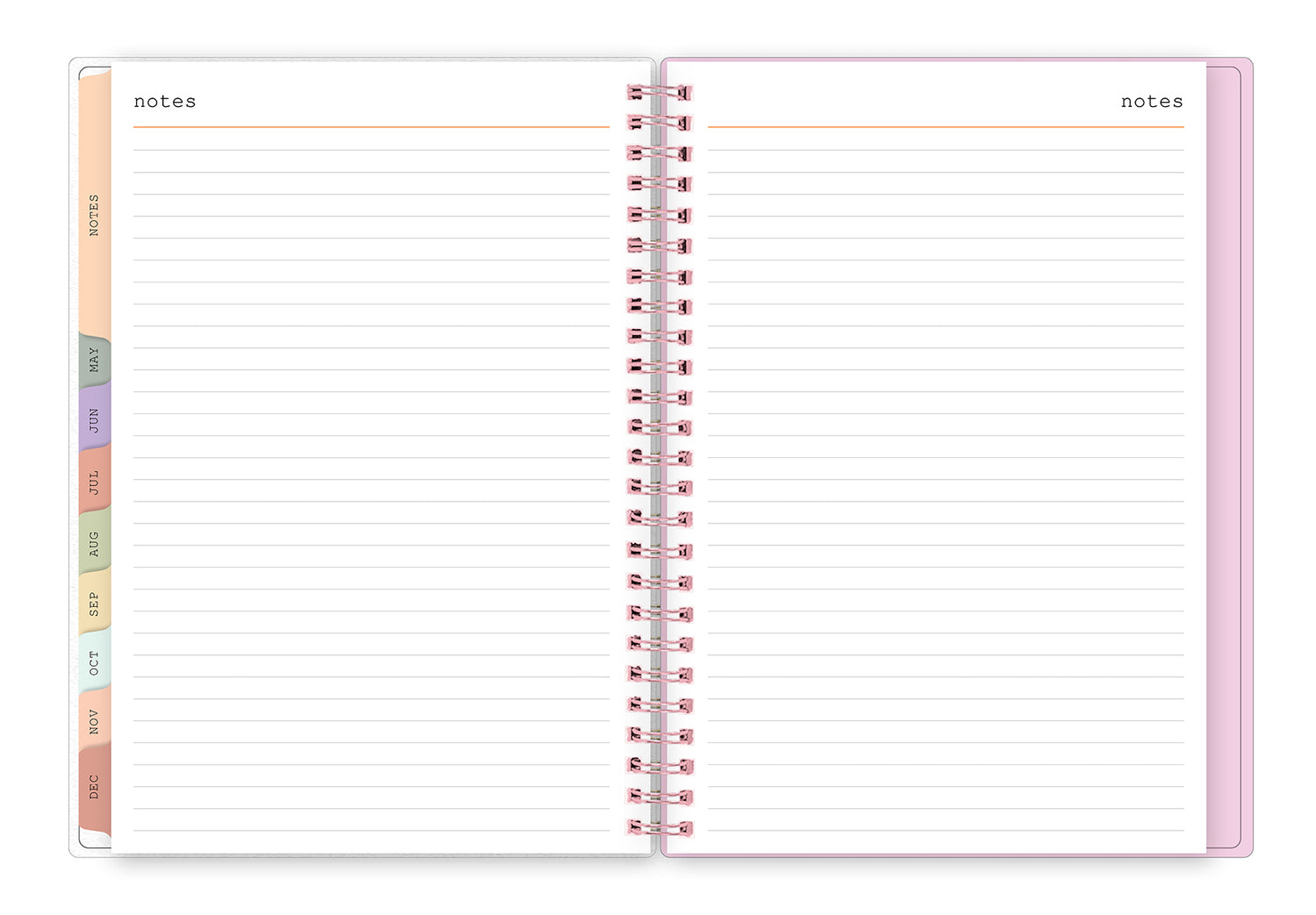 lined notes pages on this 2025 planner