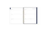 20252-2026 weekly monthly featuring weekly spread of open writing space with navy monthly tabs in 8.5x11 planner size