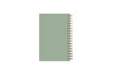 solid sage green backcover in a pocket sized planner