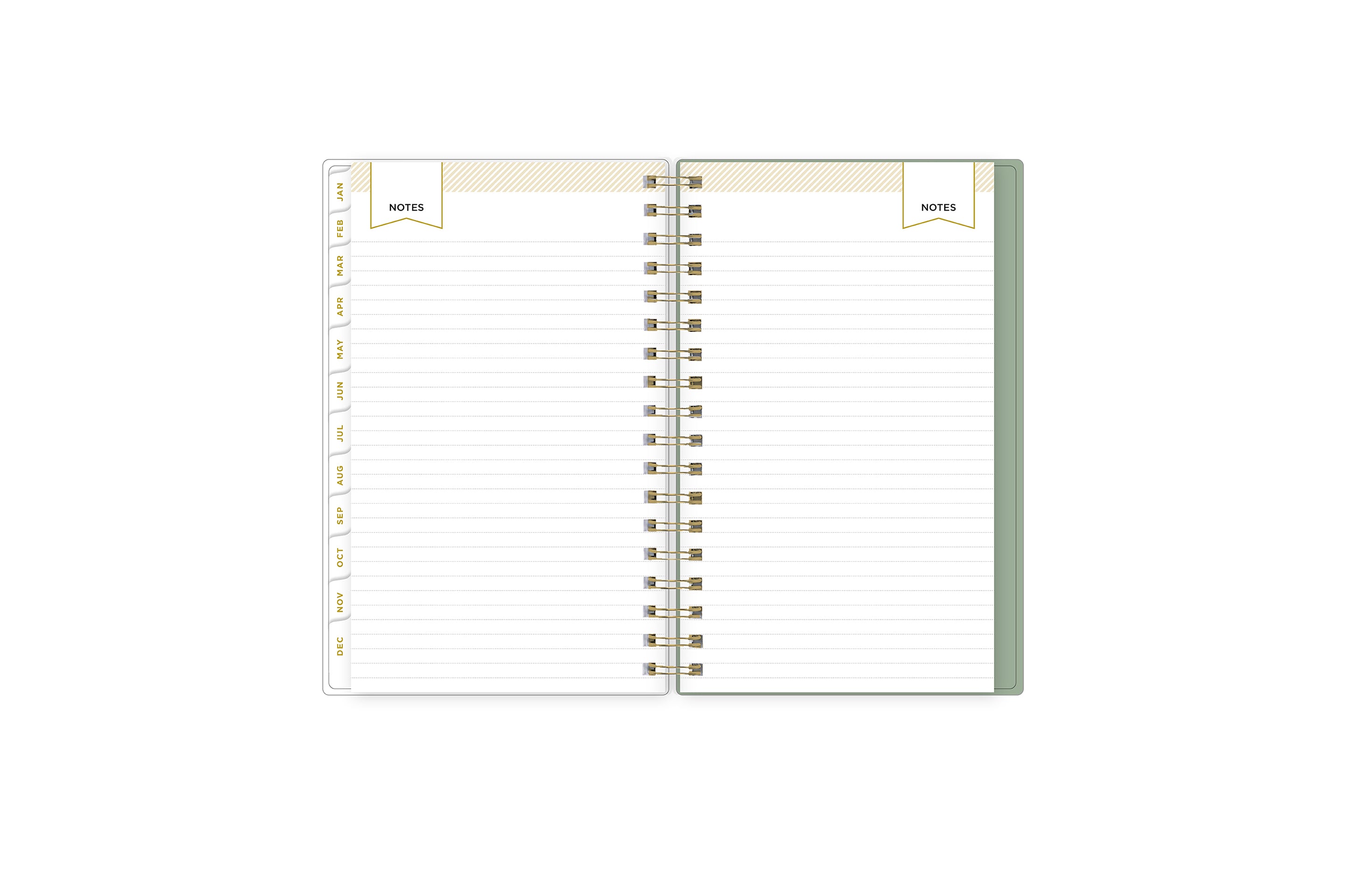 lined notes pages on this 2025 planner
