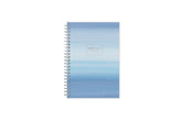 ombre blue 5x8 weekly monthly planner agenda for july 2025 - june 2026