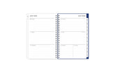  weekly and monthly academic planner featuring a weekly spread with ample lined writing space for notes, to-do list, weekly goals in a 5x8 planner