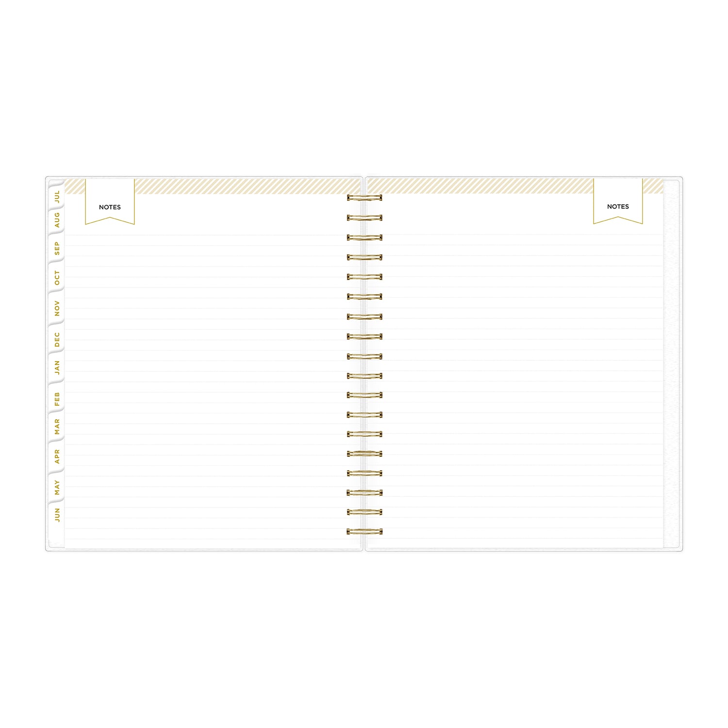 lined notes pages on this 8x10 daily monthly planner