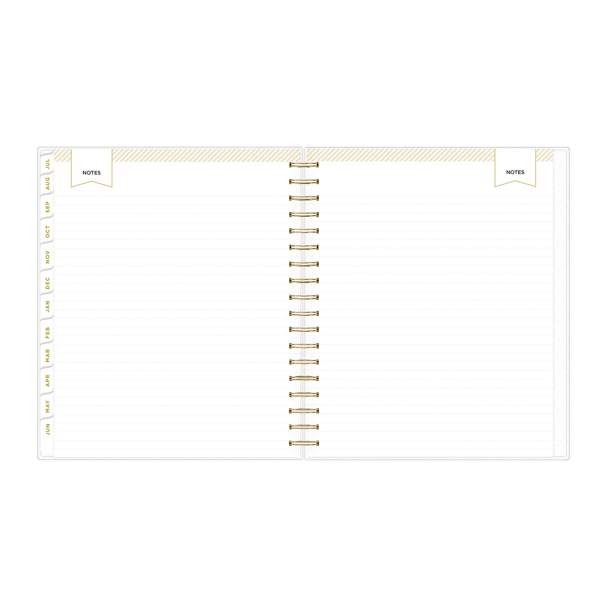 lined notes pages on this 8x10 daily monthly planner