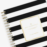 daily academic planner featuring black stripes front cover from Day designer for blue sky in a 8x10 planner size Day Designer for Blue Sky brand, July 2025 - June 2026