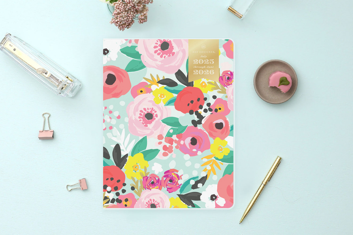 Secret Garden 2025-2026 Monthly 8.5x11 Day Designer for Blue Sky Planning Calendar