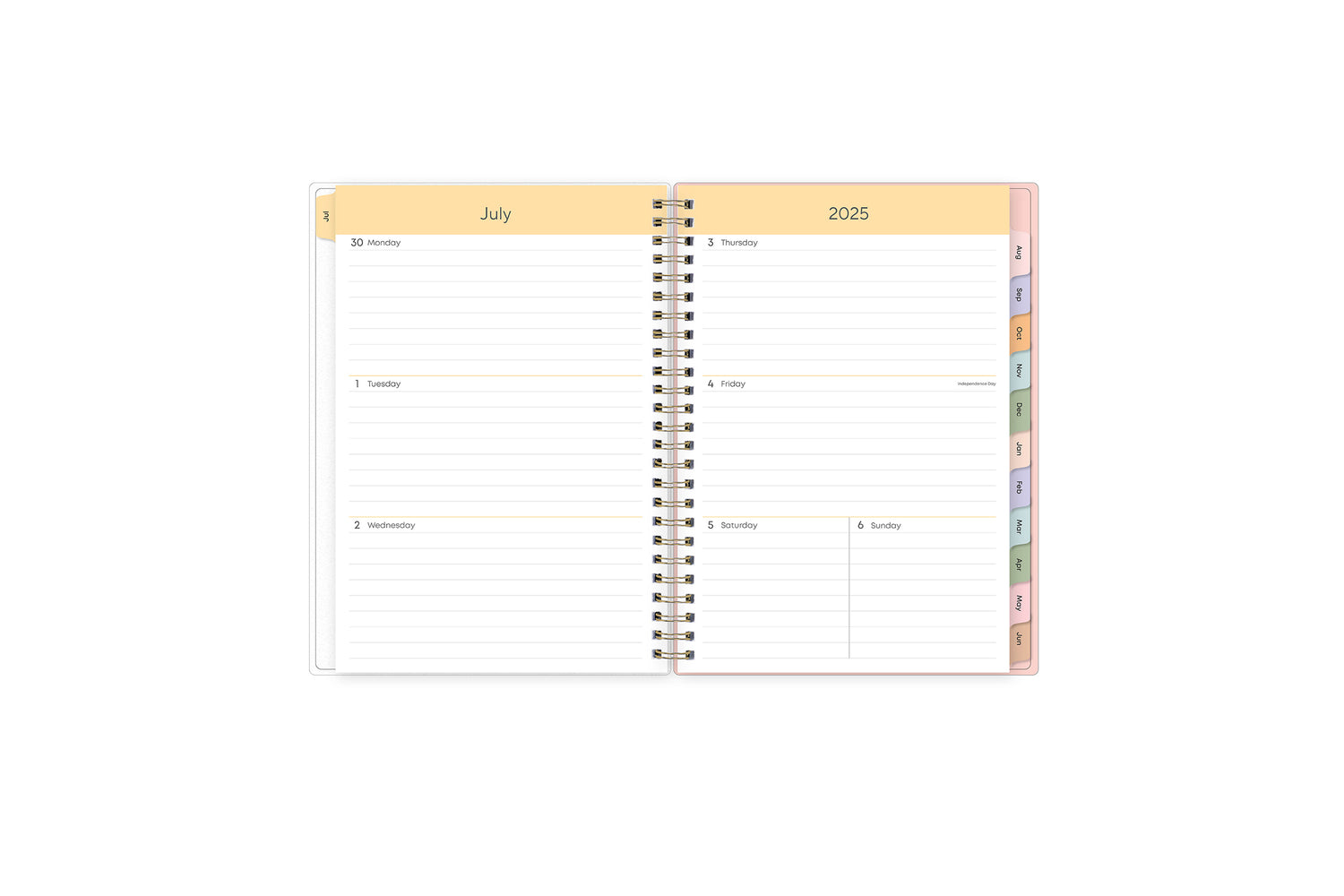  weekly monthly planner featuring weekly spread with notes, bullet points, to do&