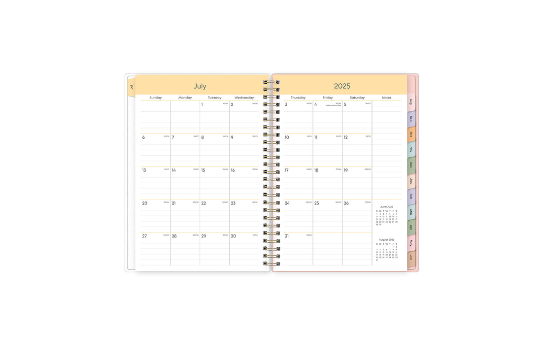 Daisy Garden Sorbet 2025-2026 Weekly Planner Notes 5.875x8.625