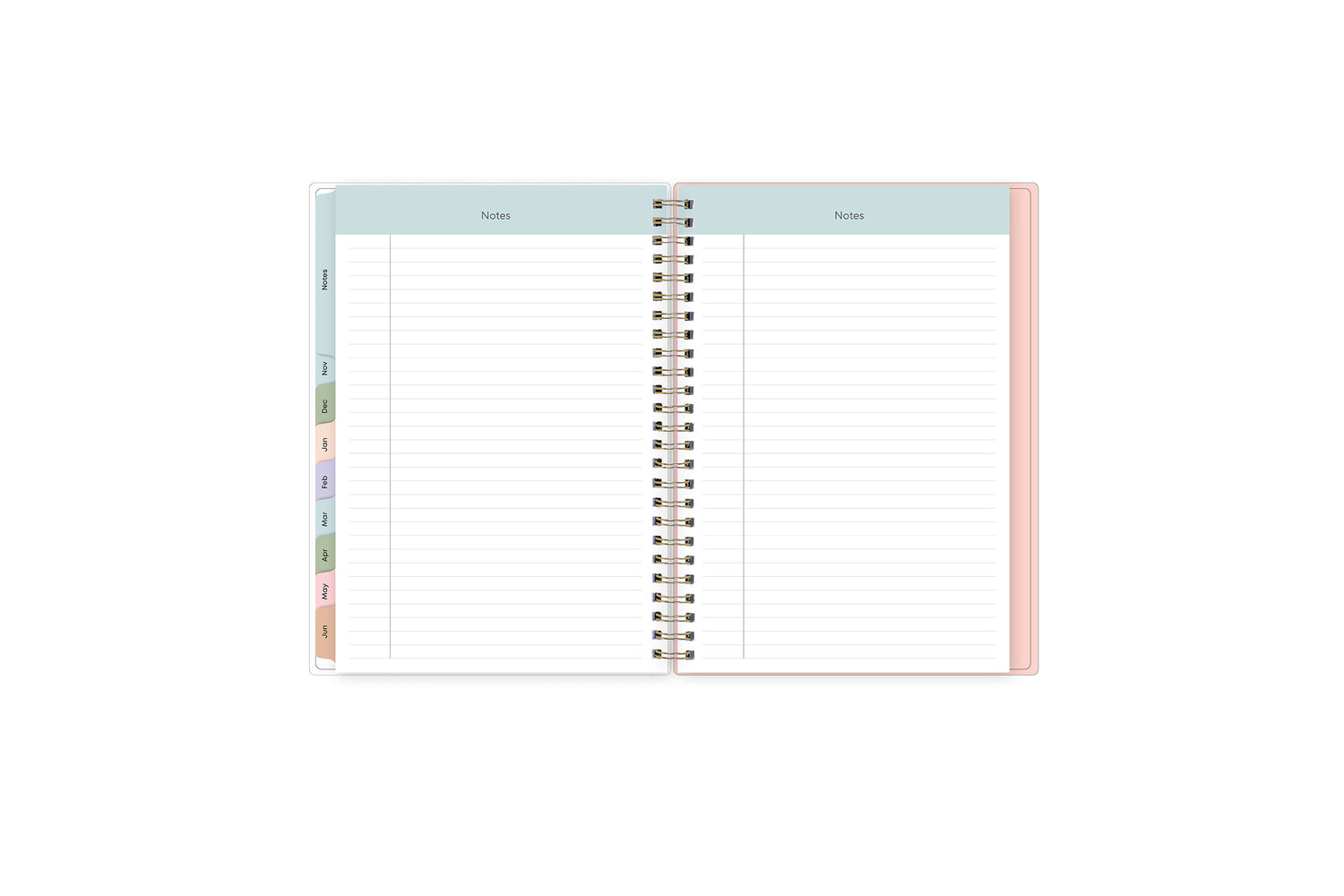 lined notes pages on this planner