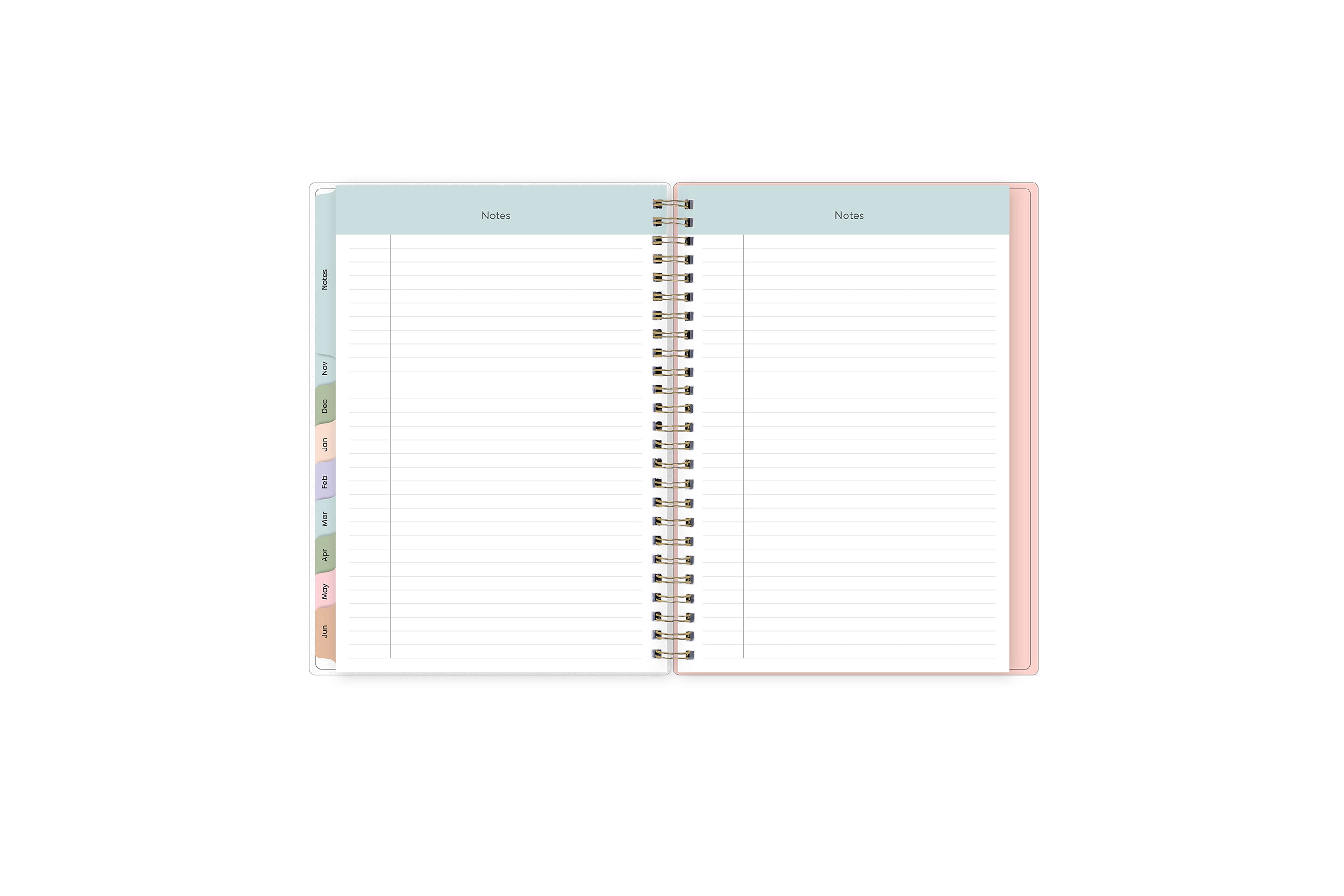 lined notes pages on this planner