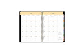 July 2025- June 2026 weekly monthly academic year planner featuring a monthly spread, lined writing space, notes section, reference calendars, and blue monthly tabs in 5x8 planner size
