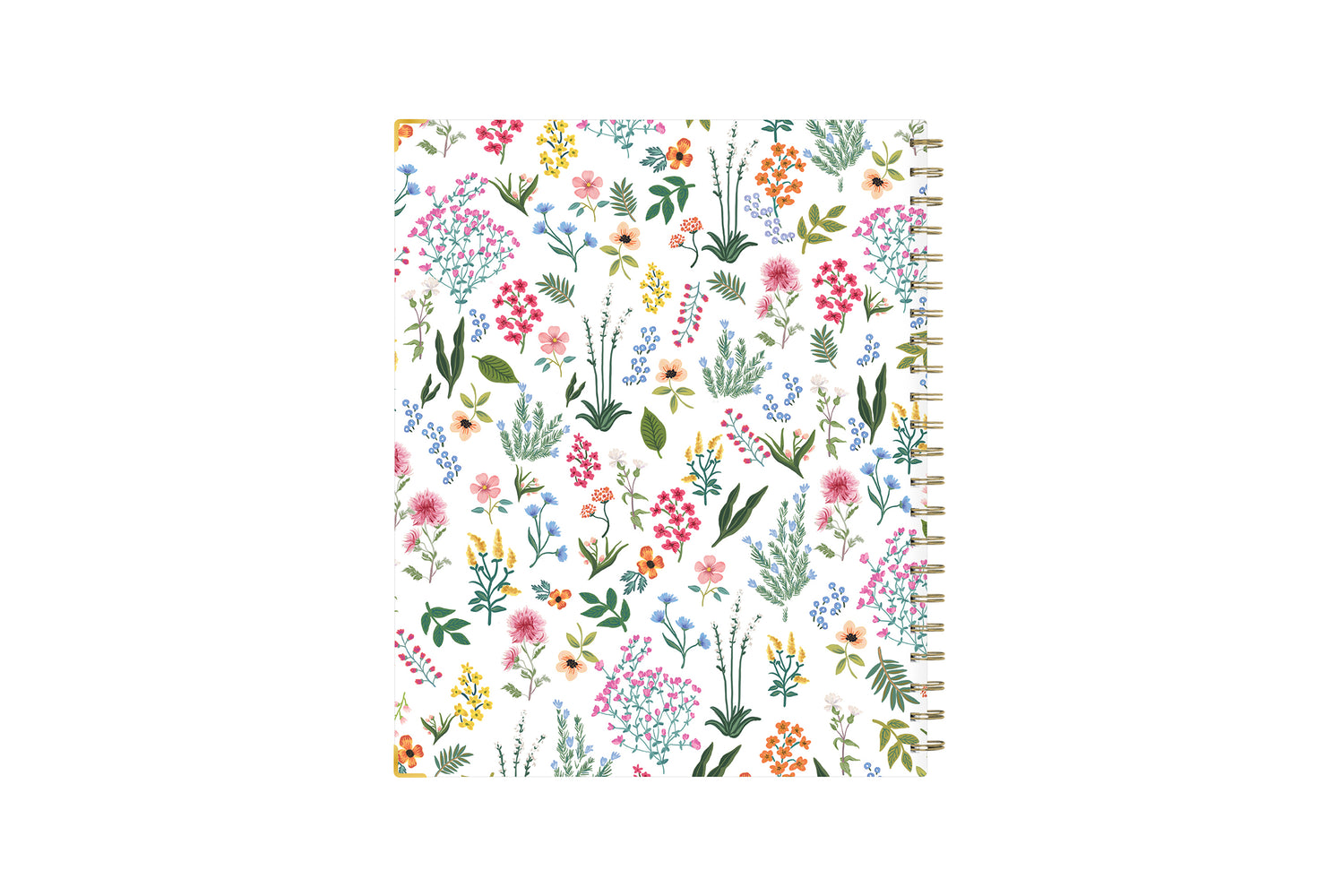 soft white background with floral pattern on this 8.5x11 weekly monthly planner for July 2025 - June 2026