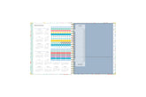 2025-2026 teacher lesson planner stickers, ruler, and storage pocket included