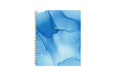 marble blue front cover in 8.5x11 planner size for this teacher lesson planner dated for July 2025- June 2026