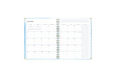  teacher lesson planner monthly view featuring clean writing space for projects, field trips, goals, deadlines, notes section, reference calendars and white monthly tabs in 8.5x11 size