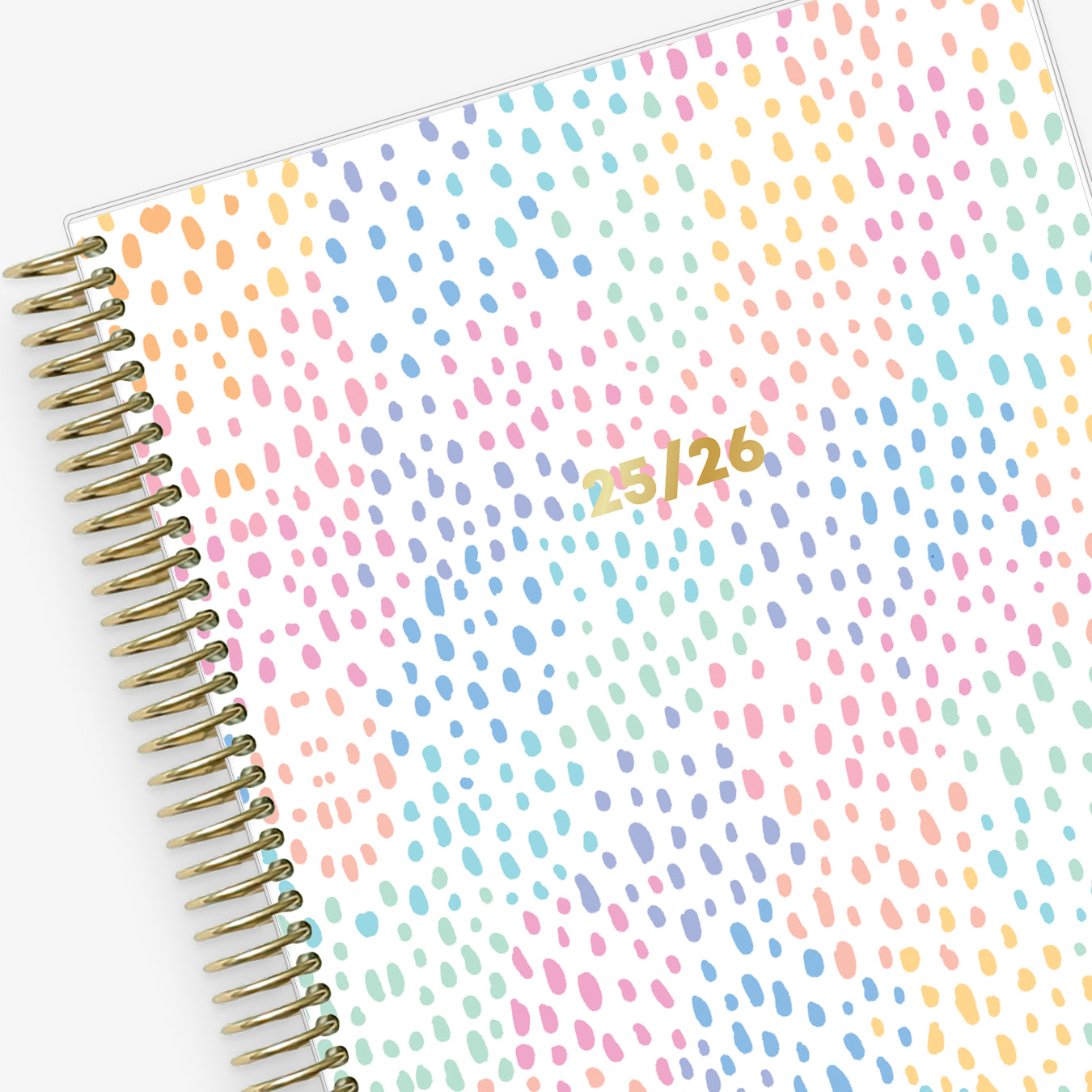 Livewell planner line featuring this awesome rainbow inspired dots weekly monthly academic planner for July 2025 - June 2026