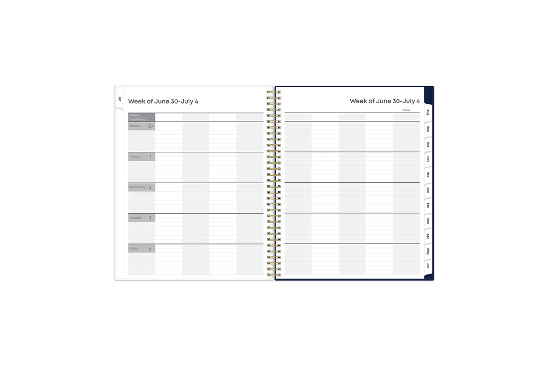 Fresh Lemons 2025-2026 Weekly Monthly 8.5x11 Teacher Lesson Planner