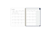 ample lined writing space and teacher lesson planner layout for each class or period, multi colored pattern for each day, and mint white monthly tabs for this  weekly monthly lesson planner.
