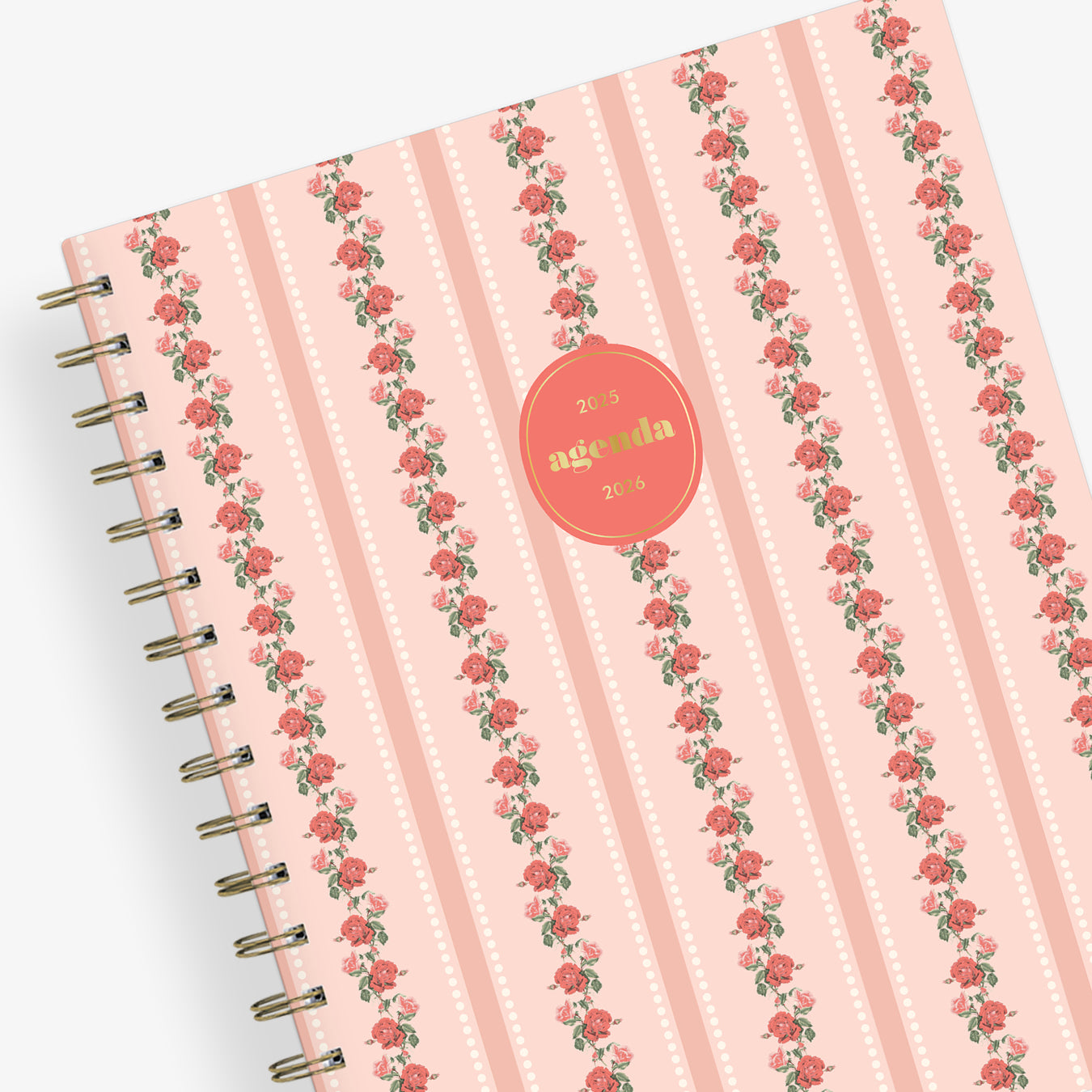 rosie stripe front cover on this 2025-2026 academic 7x9 planner