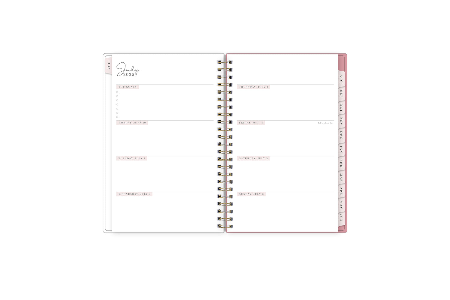 2025-2026 weekly academic planner featuring a weekly spread with blank writing space, to do&