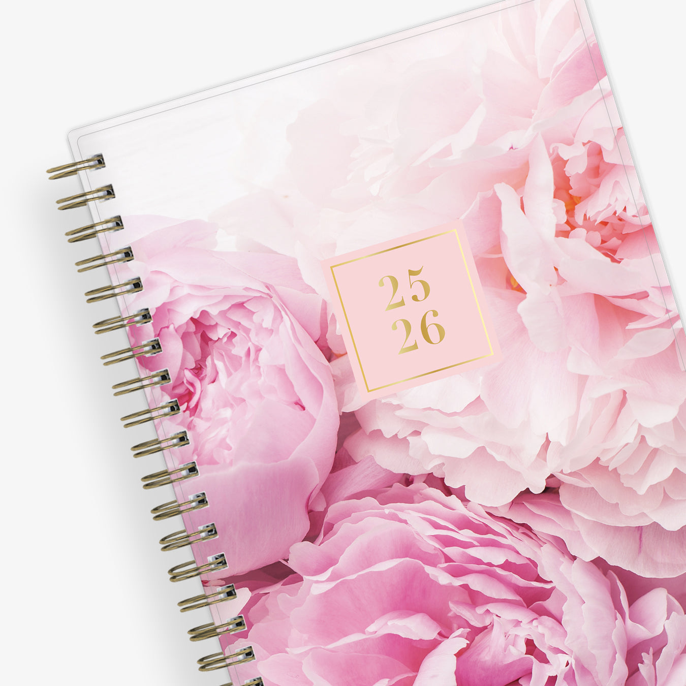 july 2025 - june 2026 pink floral front cover academic planner