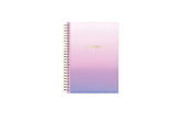 This planner notes dated July 2025-2026 has a purple ombre front cover