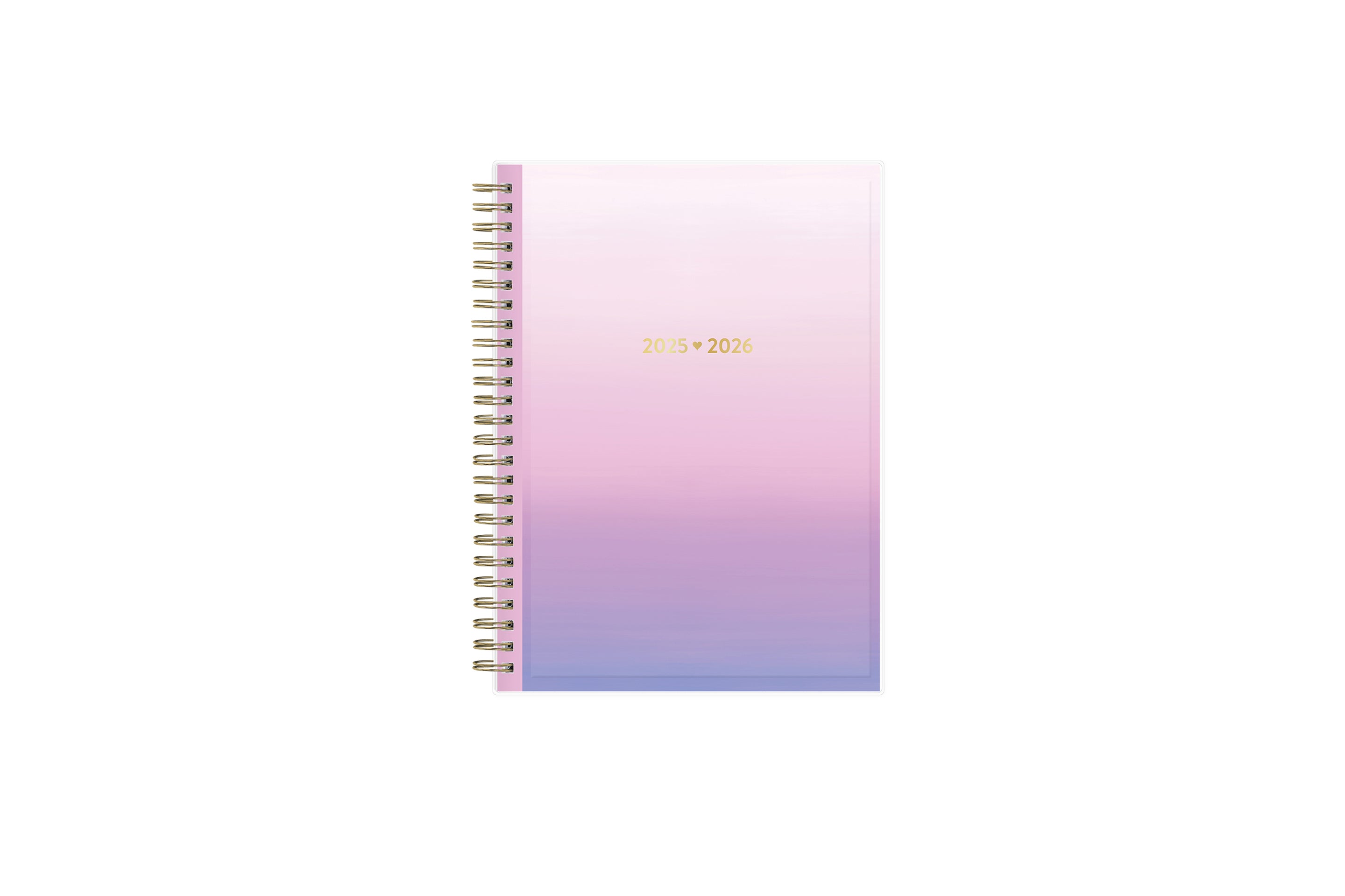 This planner notes dated July 2025-2026 has a purple ombre front cover