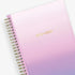 This planner notes dated July 2025-2026 has a purple ombre front cover