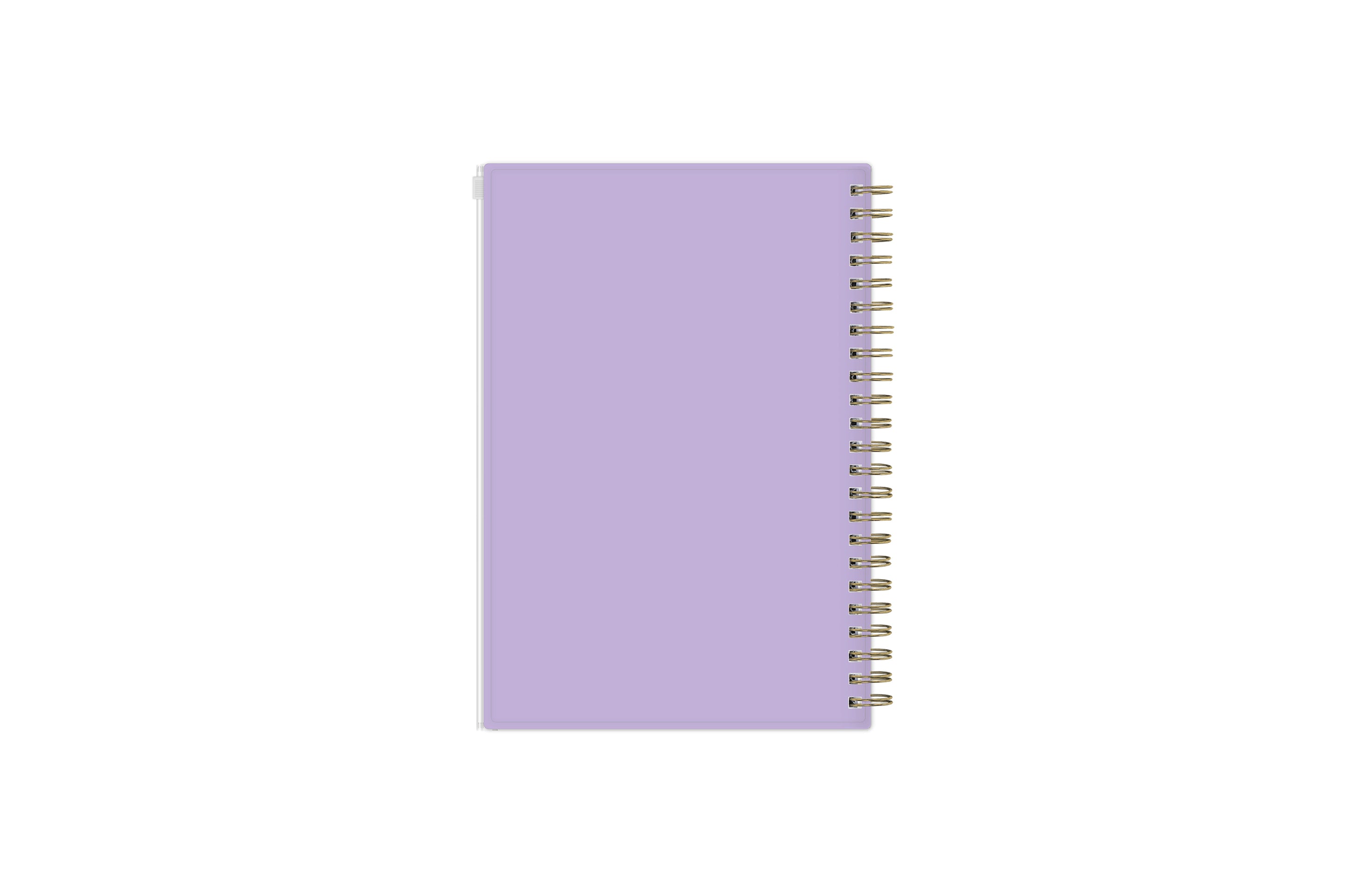 2025-2026 weekly monthly planner featuring a purple back cover.